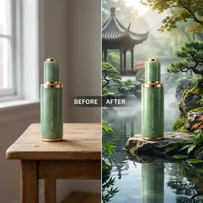 商品换背景效果示例